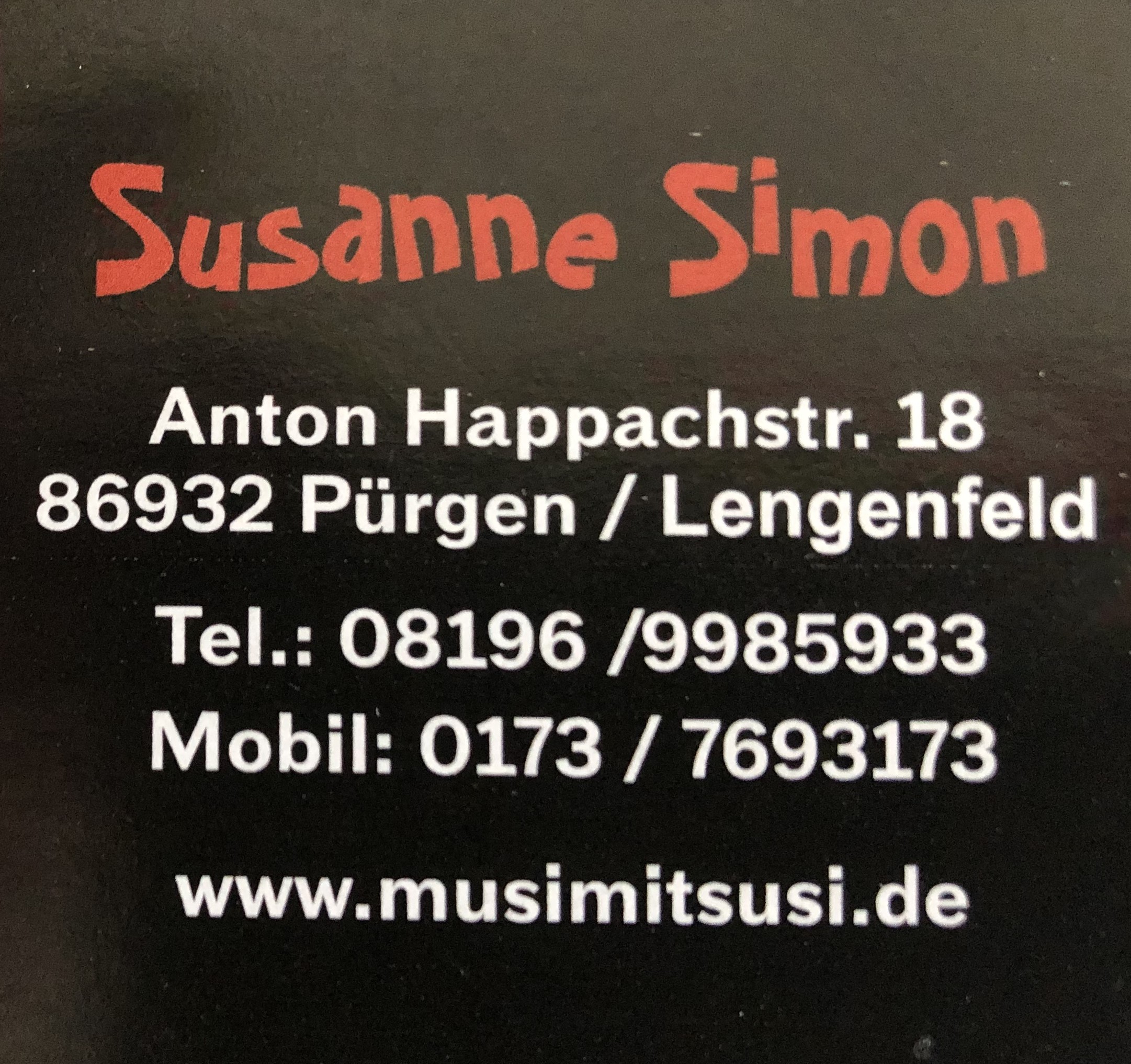 Repertoire Musi mit Susi